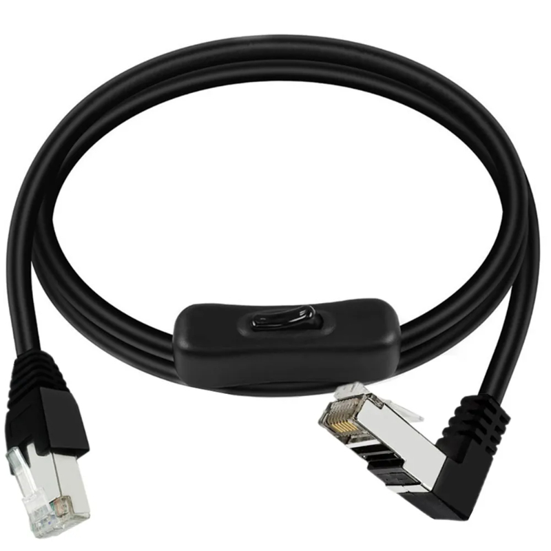 Przedłużacz sieci złącze męskie robić żeńskiego RJ45 Kot6e Ethernet z włącznikiem/wyłącznikiem robić kabel Ethernet Kot6/Kot5e/Kot5