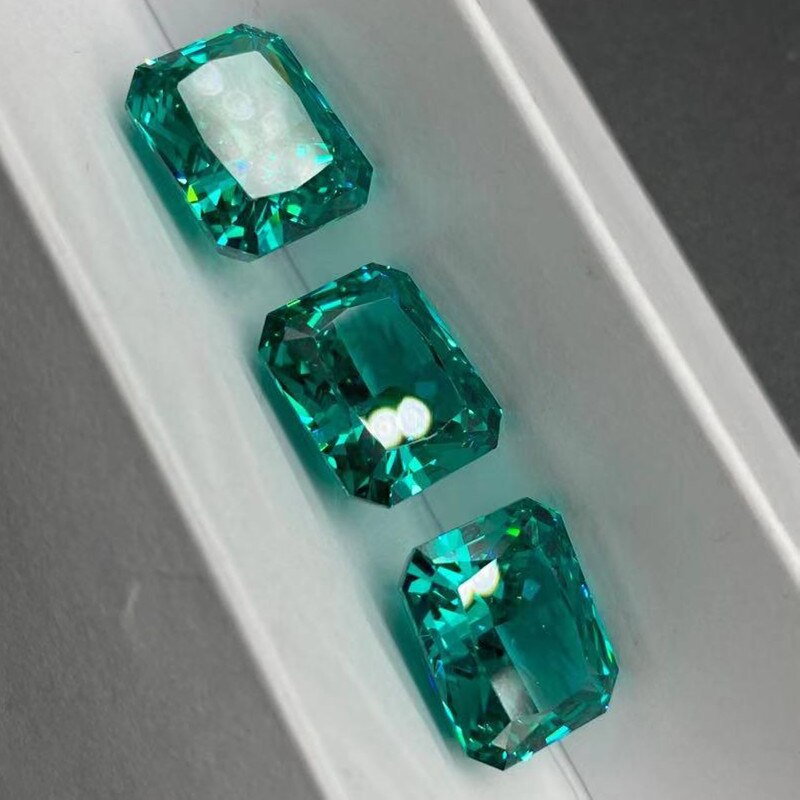 Paraiba Turmalin Eis Blume schneiden Rechteckige Fase Edelstein Reddy Schmuck Zubehör Nackt Stein