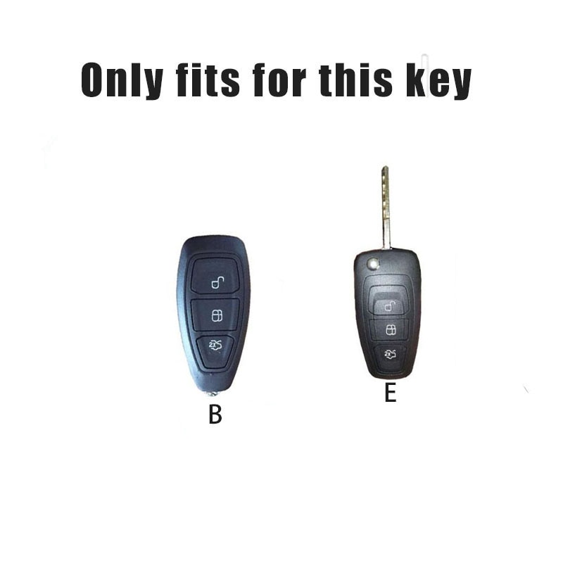Porte-clés de voiture en cuir, porte-clés, pour Ford Fiesta Focus 3 4 ST Mondeo Ecosport Kuga Ranger c-max s-max