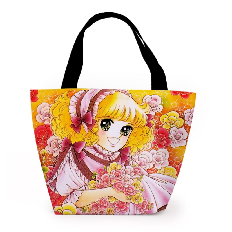 Bolsas refrigeradoras de caramelo para dibujo de caramelo bolsos térmicos portátiles de lona para la comida para mujer bolsa de caja de almuerzo conveniente bolsas de comida de mano: 94