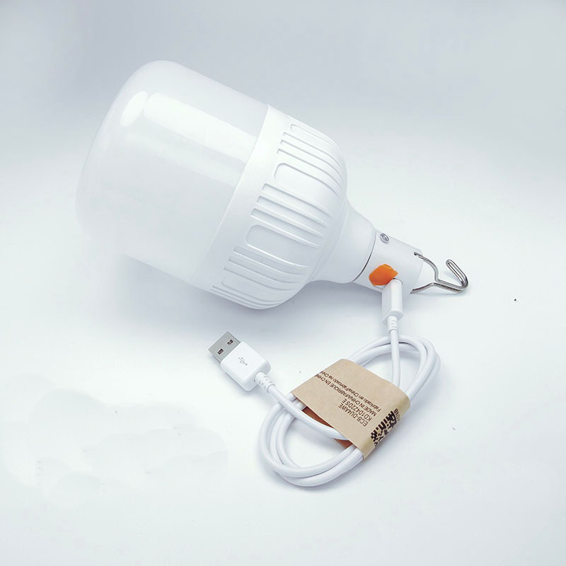 10w 20w 30w 40w 100w ledet nødlyspære 3- modus oppladbart batterilampe utendørs camping nattlys