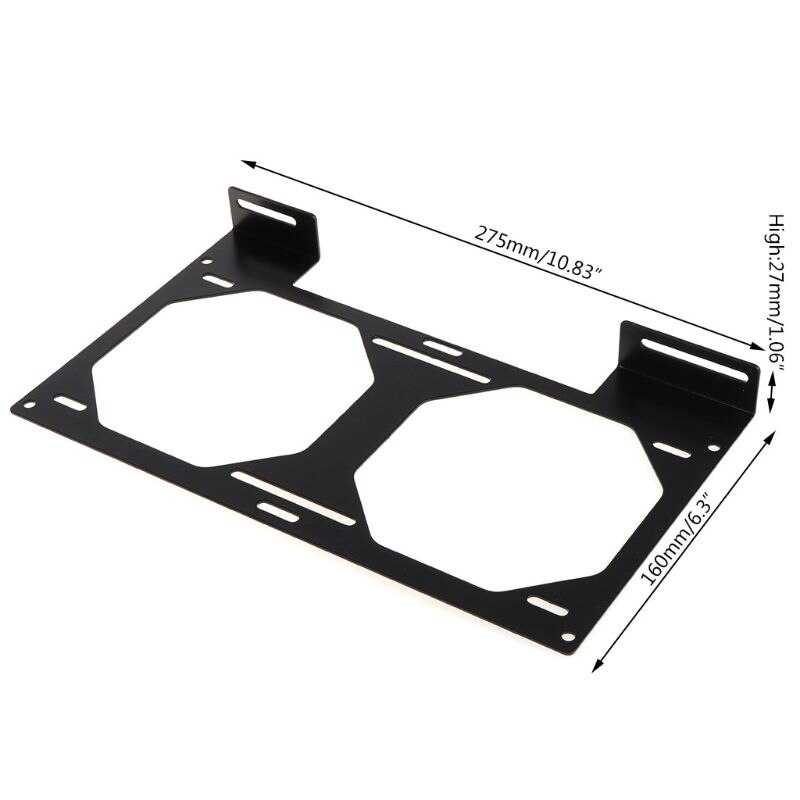 Fan Bracket 240 Radiator Mounting Bracket Water Cooler for 12/14CM Fan Holder External Computer Case Heatsink Gadget X6HA