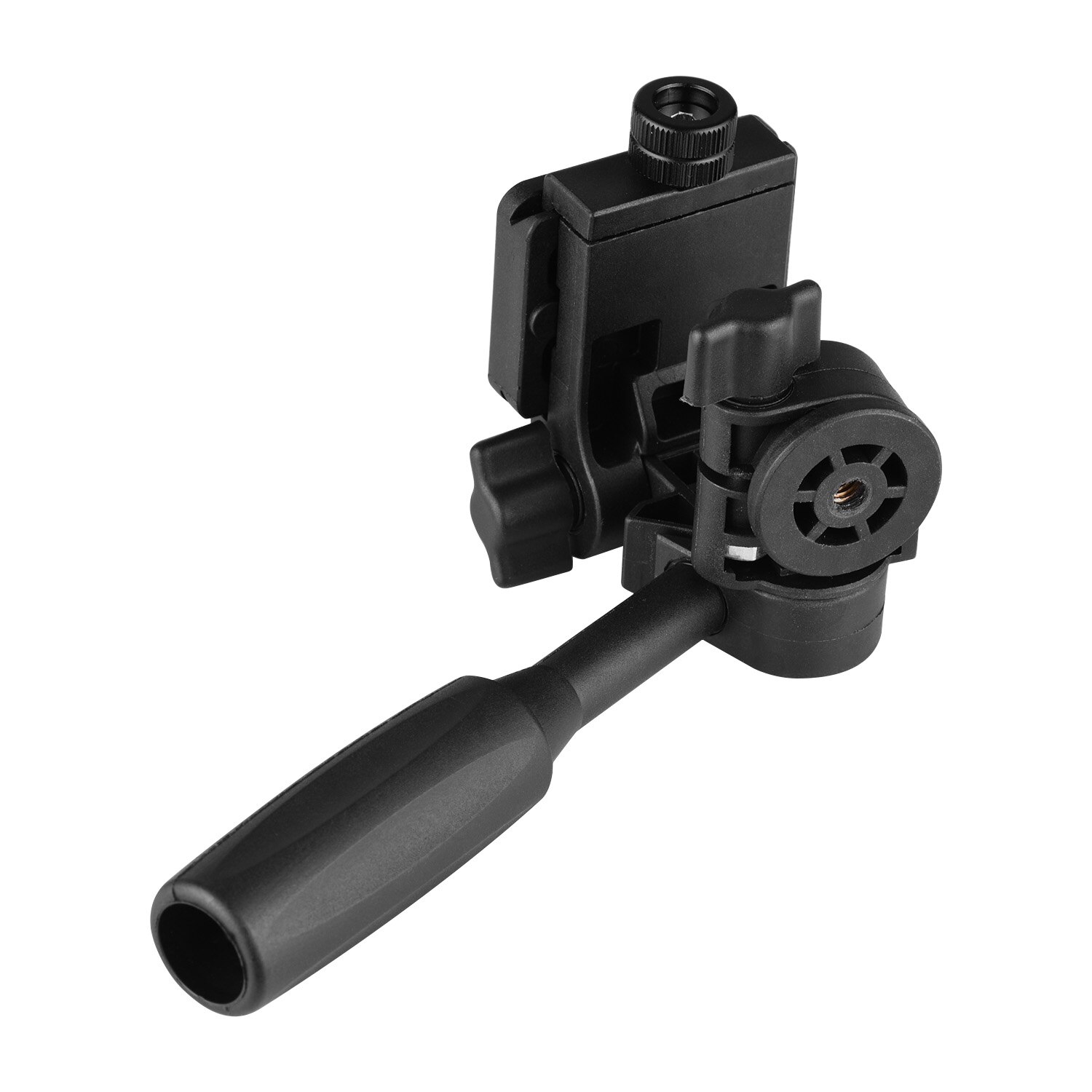 3-Way Pan Tilt Head 360° Panoramic 3KG Payload with Handle Quick Release Plate Universal 1/4 Mounting for Camera Tripod Mounting