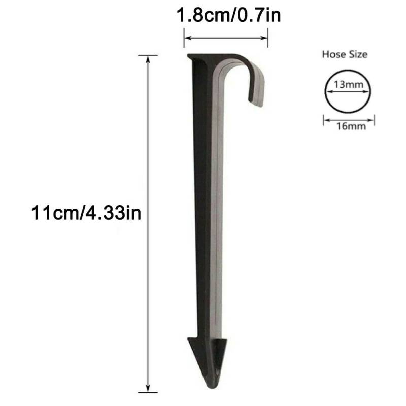 20pcs 16mm Irrigation Tubing Stakes Irrigation Drip Support Hold Ground Stakes Pegs Stakes Kit for Garden Patio Lawn Flower Bed