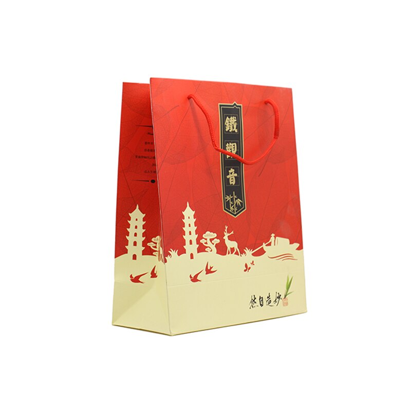 Xin Jia Yi Packaging Tea Bag Filter Paper Roll Brown Paper Shopping Bag with Rope Handle Kraft Paper Bag with Clear Window