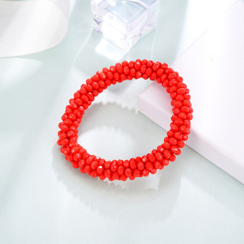 Elastiske newful glasperler armbånd til kvinder rød sort retro sommer armbånd armbånd smykker brazalete mujer