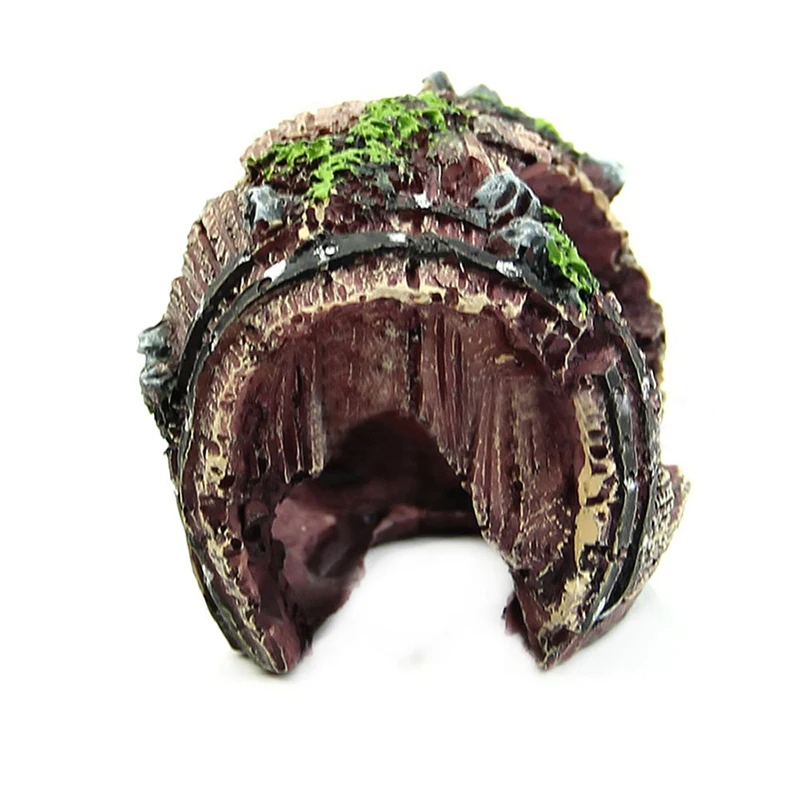 Aquário barril artificial caverna resina ornamentos decorações paisagismo acessórios para tanque de peixes decoração fundo