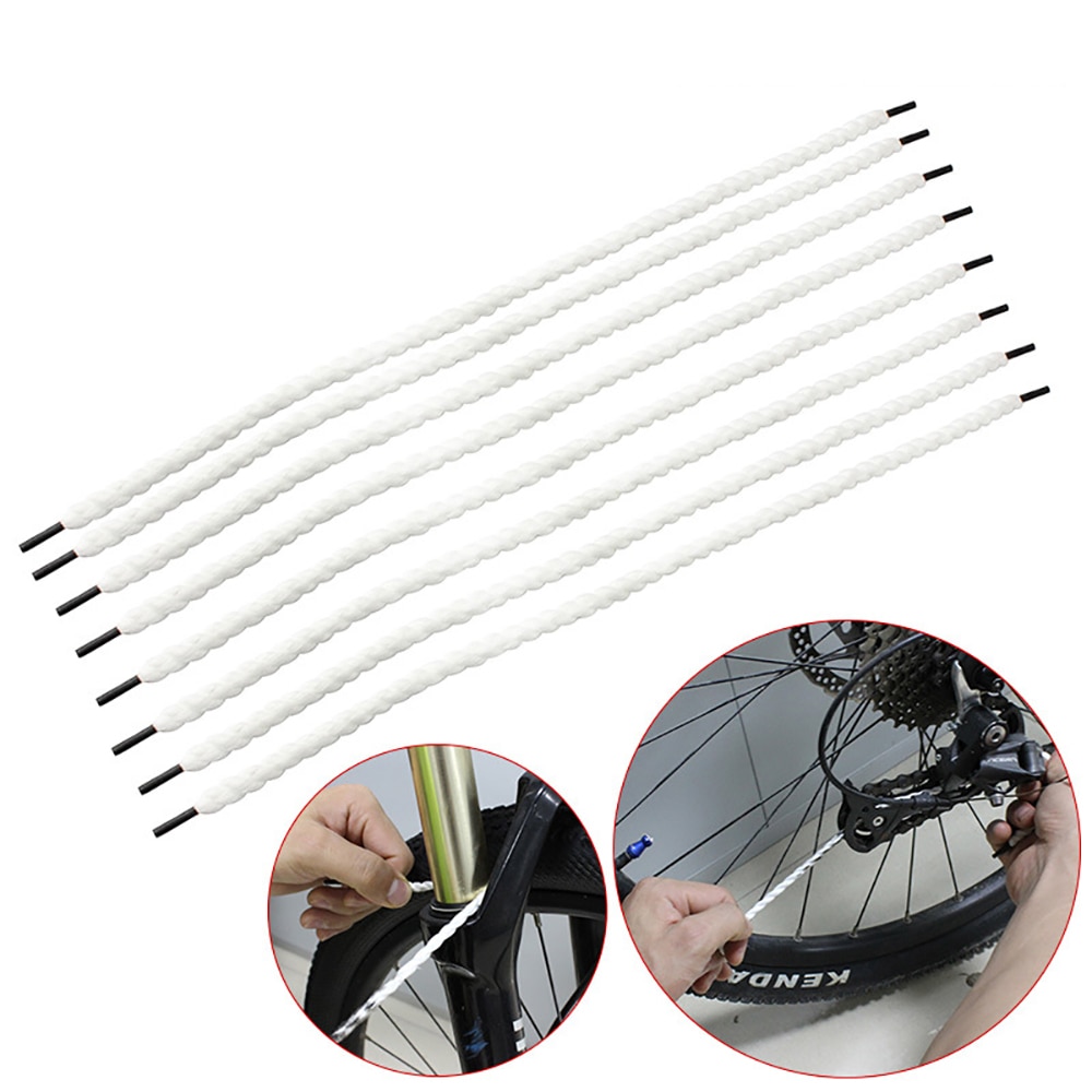 8 stk bærbar cykel kæde renser linje rengøring reb dekontaminering cykel vask værktøj cykling svinghjul dæk gear tandtråd
