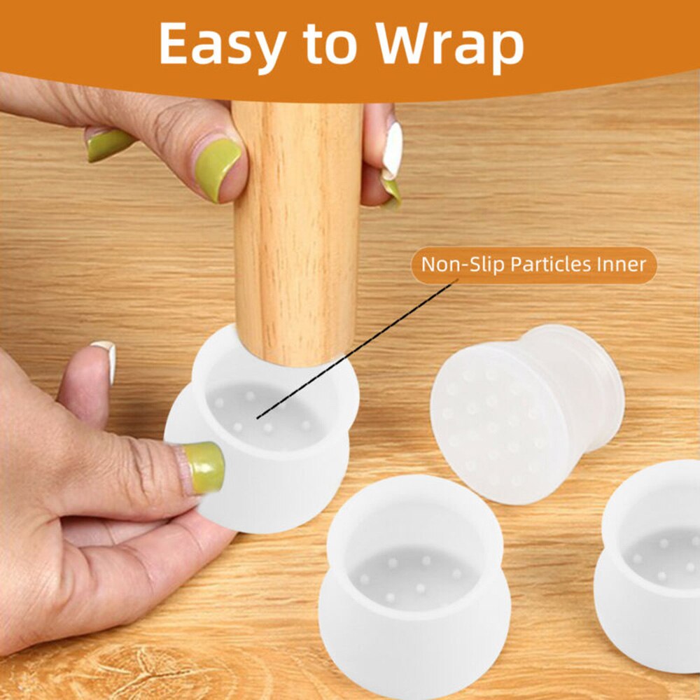 Beschermhoes stoel voetkussens tafelkap beschermer 40*30cm wit bpa vrij