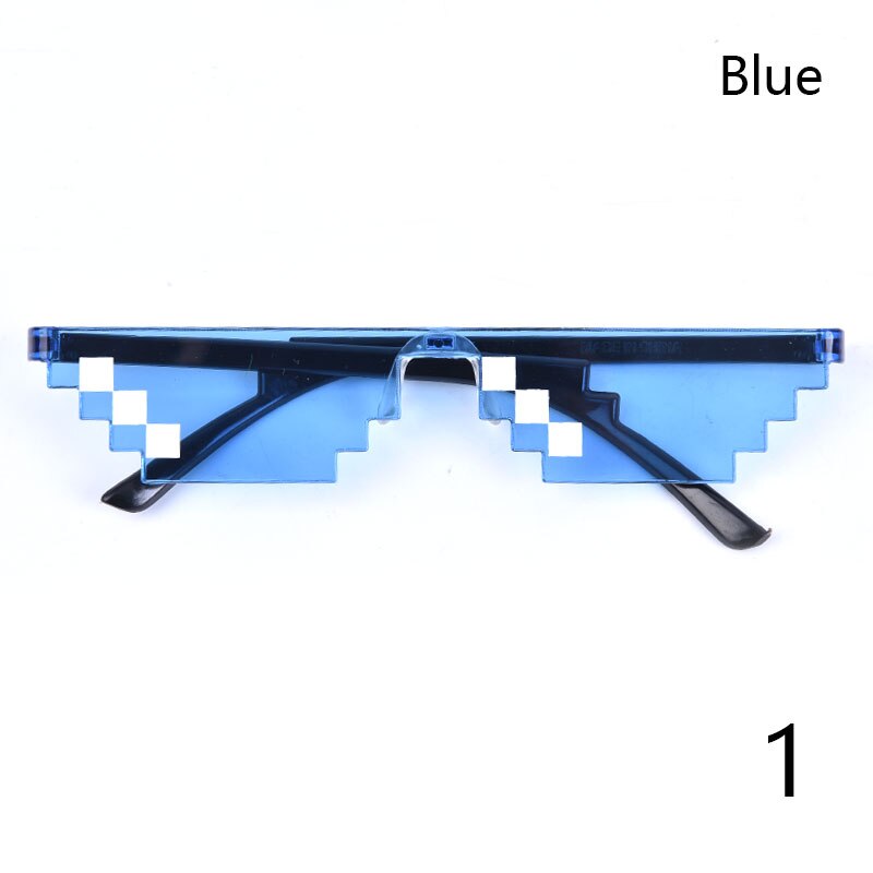 Men Women Pixel Glasses Mosaic Glasses Sunglasses Trendy Cool Party Funny Vintage Shades Eyewear: BL1