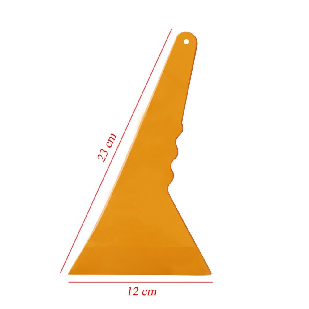 1pc triangel fönster skrapa bil vinyl film wraps applikator verktyg liten gul hand plast skrapa & hållbar  a01
