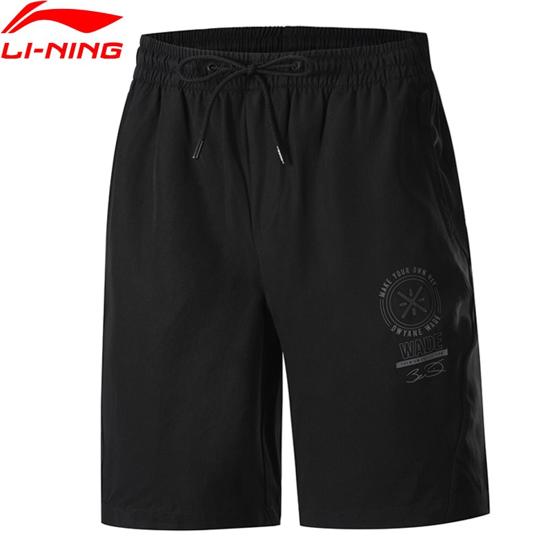 Li-Ning Men Wade Series Sports Walk shorts Loose Fit Breathable 100% Viscose Adjustable LiNing Sport Bottoms AKSP075 CAMJ19