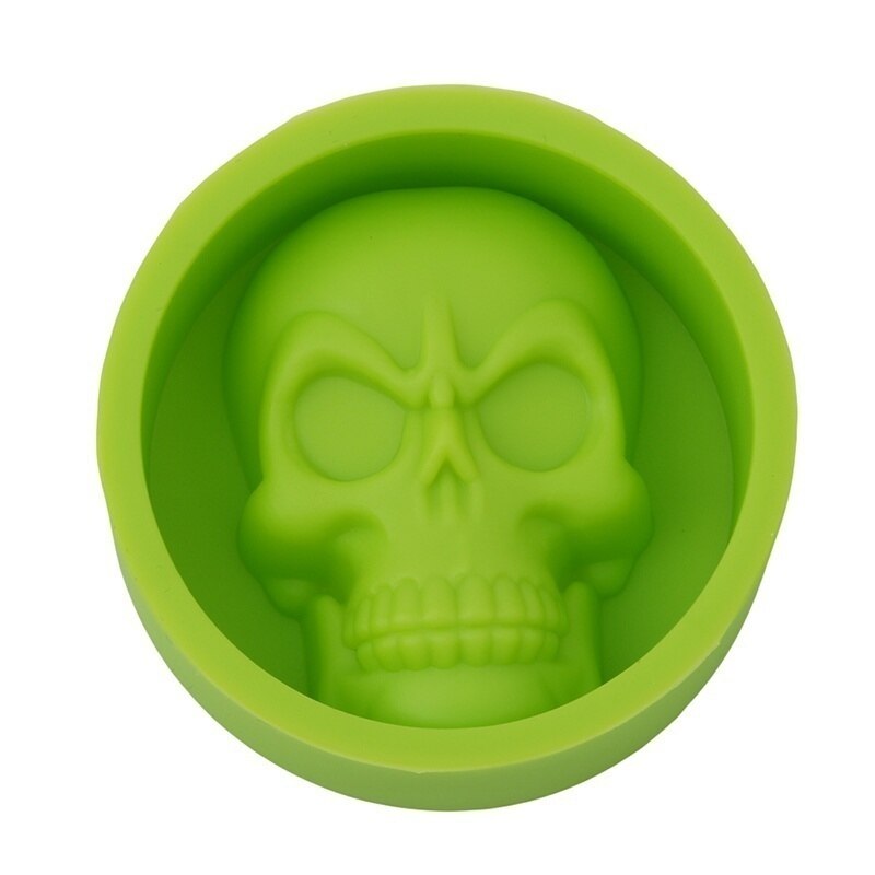 Skull Ice Cube Silicone Mold Bar DIY Molded Silicone Ice Box Ice Cube Molded Silicone Daily Necessities: Green