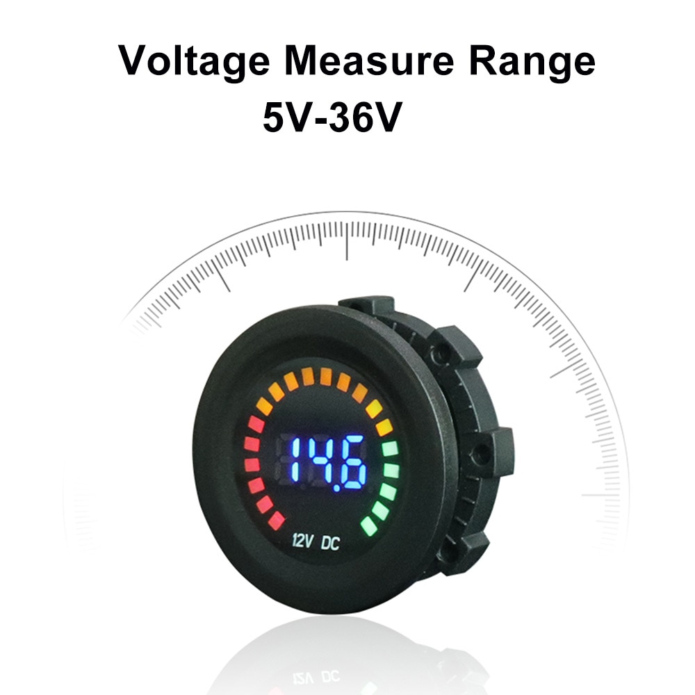 Wasserdichte Motorrad LED-anzeige Spannung Meter 12V Digital Volt messer Voltmeter Tafel Auto Spannung Monitore für Fahrzeug Stiefel ATV