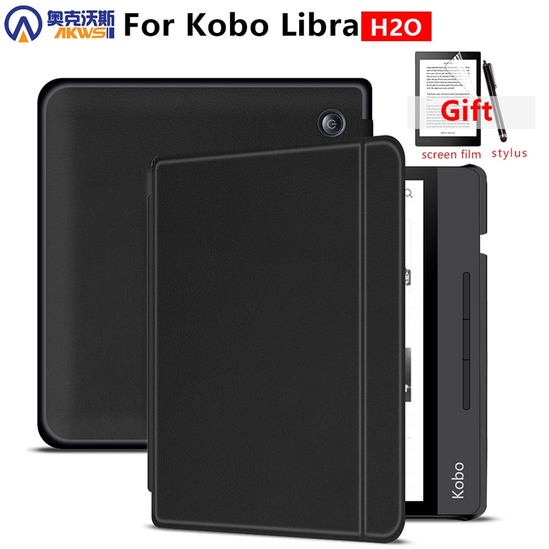 Case for All Kobo Libra H2O 7 Inch e-Books Premium PU Leather hard Shell Cover with Auto Sleep/Wake