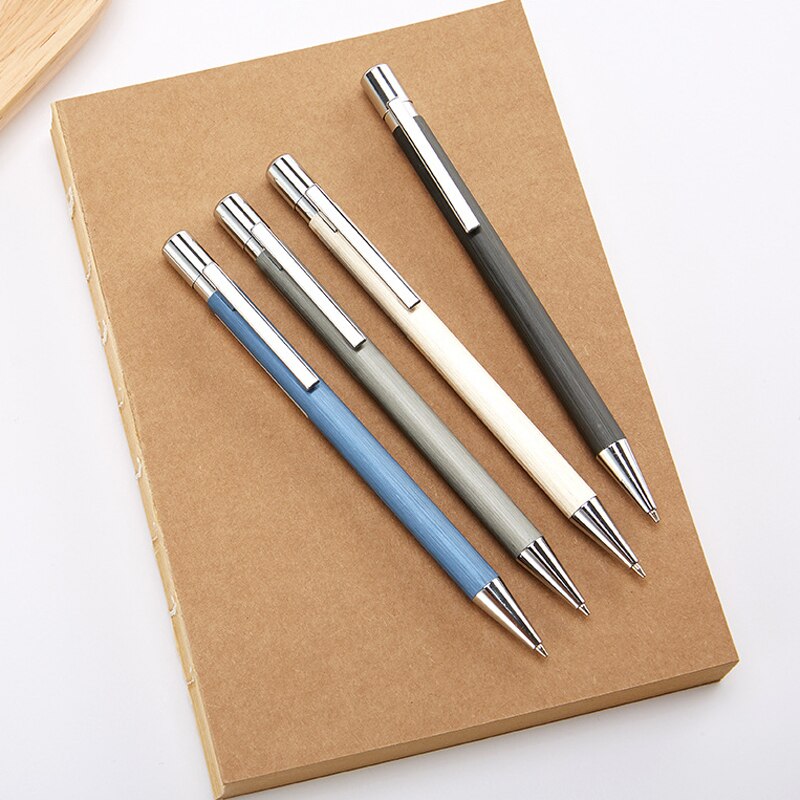 Lápiz mecánico automático de Metal de lujo, lápices de escritura de grafito de 0,5mm, suministros de papelería para oficina y escuela
