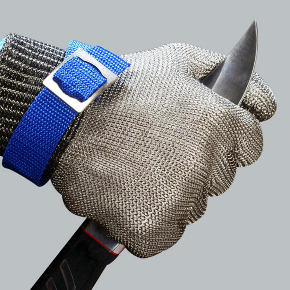 1Pc schneiden-Beständig Handschuh Wärme Beständig Einstellbare Angenehm zu Tragen Stichsichere Metall Gittergewebe Zimmerei Metzger Schneider Handschuh