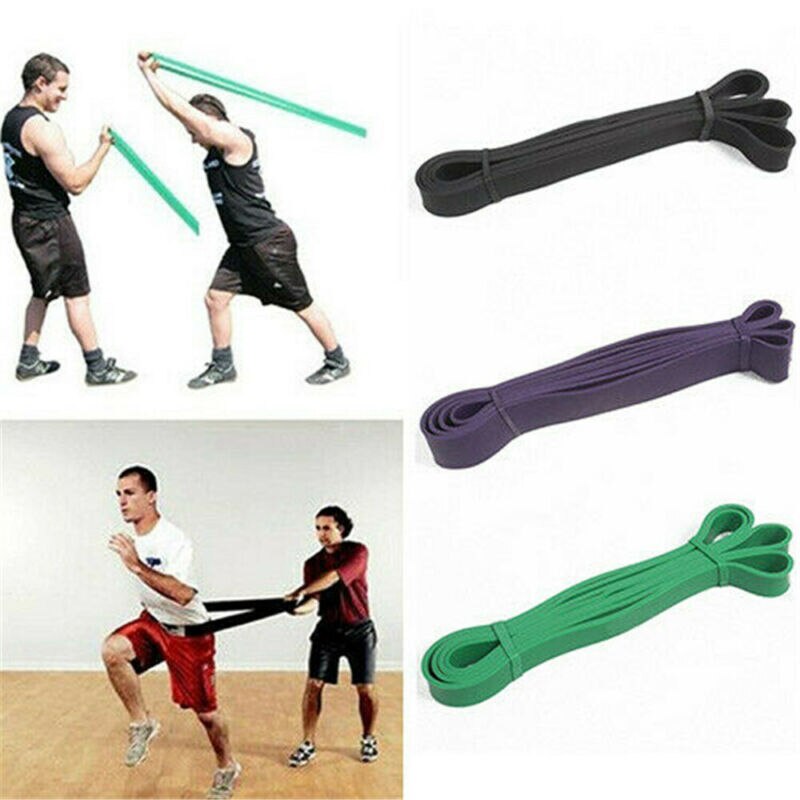 Heavy Duty Exercise Resistance Loop Set Bands Set Fitness Home Yoga Gym Pull Up