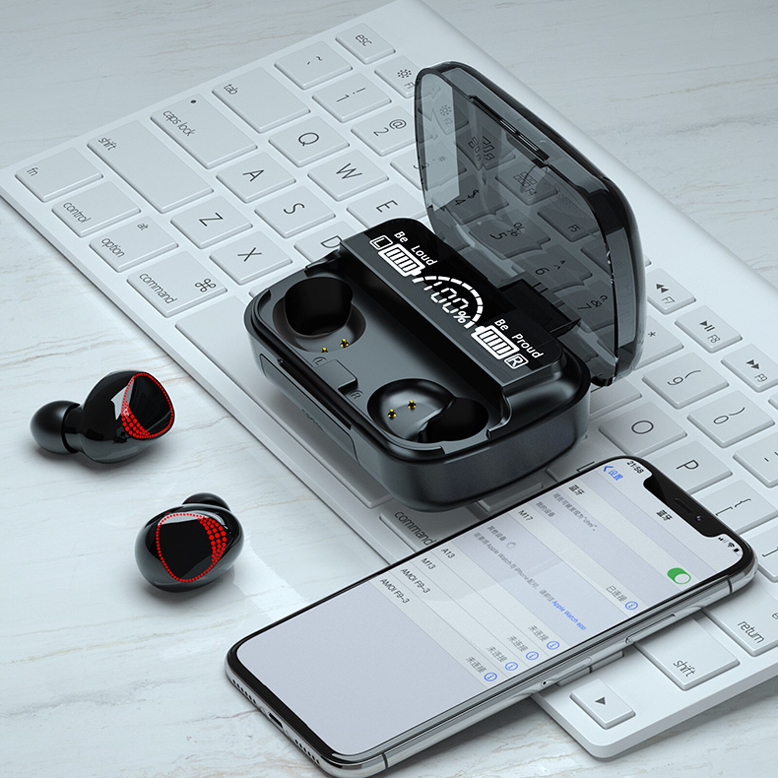 kabellos in-Ohr Sport Bluetooth 5,0 kabellos aufladen Kasten Stereo ohrstöpsel mikrofon ist geeignet für alle Bluetooth geräte: Ursprünglich Titel