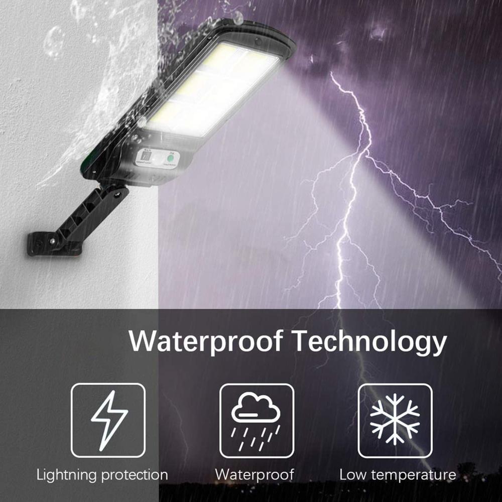 Powerful Remote Control Upgraded COB Solar Light PIR Motion Sensor IP65 Outdoor Solar Wall Street Light Waterproof Lamp