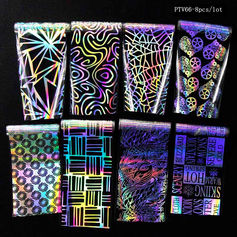 1set Starry Sky Nail Foils Nail Art Transfer Sticker Decal Stylish DIY Nail Tips Decoration: PTV66
