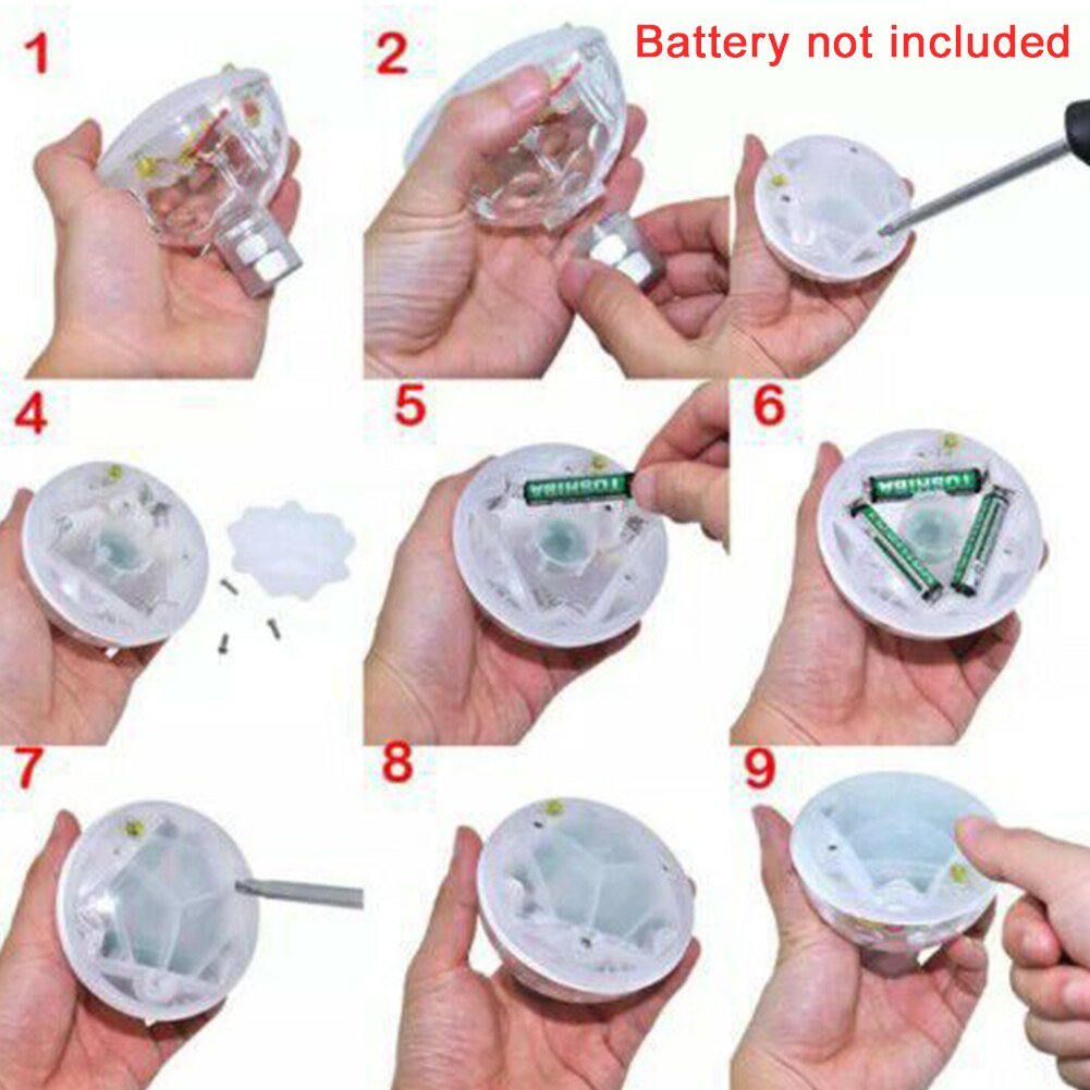 2,5 W Unterwasser Lampe Party Aquarium Batterie Betrieben Teich Dekoration Für Inground LED Schwimmbad Licht Farbwechsel IP68 Wasserdicht
