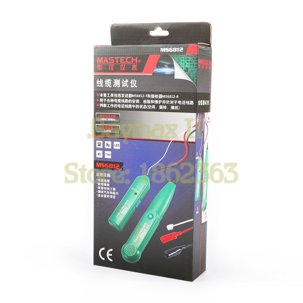 MASTECH MS6812 LAN Network Cable Tester for UTP STP Cat5 Cat5E Cat6 Cat6E RJ45 RJ11 Telephone Wire Tracker Tracer