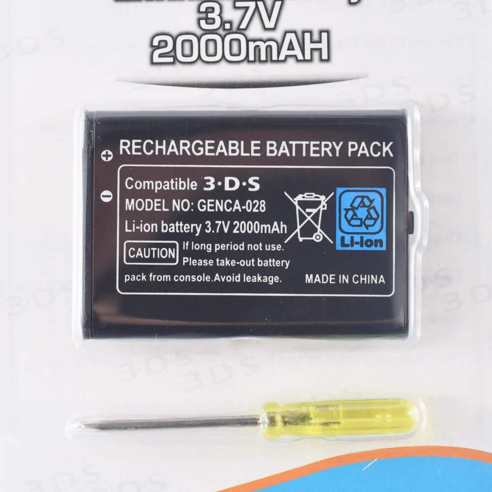 Replacement Battery for Nintendo 2DS 3DS 3.7V 2000mAh Rechargeable Black