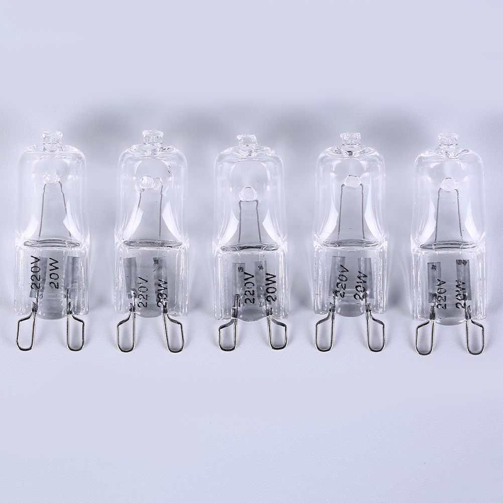 5 Stks/partij G9 Halogeenlamp 20W/40W/60W 220V 2900K Dimbare Warm Wit voor Wandlamp Helder Glas Elk Met Een Innerlijke Doos