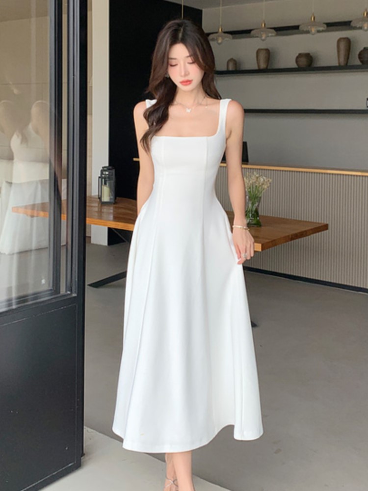 Elegante rot Abendkleider für Damen, ärmellos, für Hochzeitsgäste, Spaghettiträger, A-Linie, weiß, Party, weibliches Abendkleid, Vestidos
