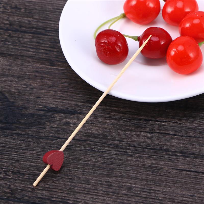 200 Pcs Hart Fruit Picks Unieke Cocktail Drink Picks Sticks Feestartikelen Gunsten Voor Thuis Bar Wegwerp Vorken