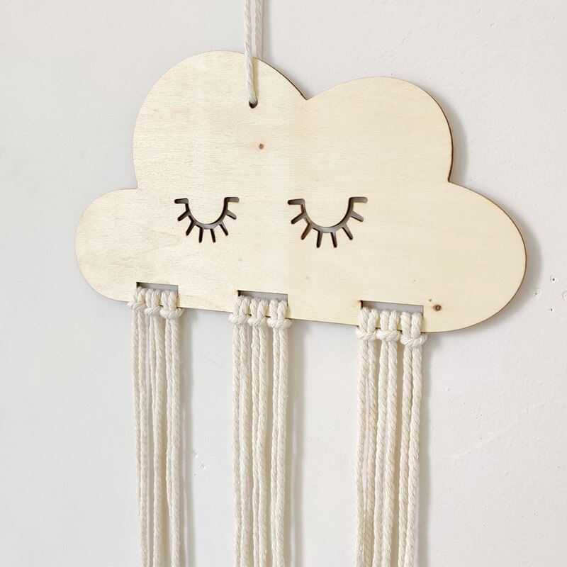 New wood Cloud Baby Hair Clips Holder Princess Girls Hairpin Hairband Storage Pendant Organizer per gioielli ornamenti da parete