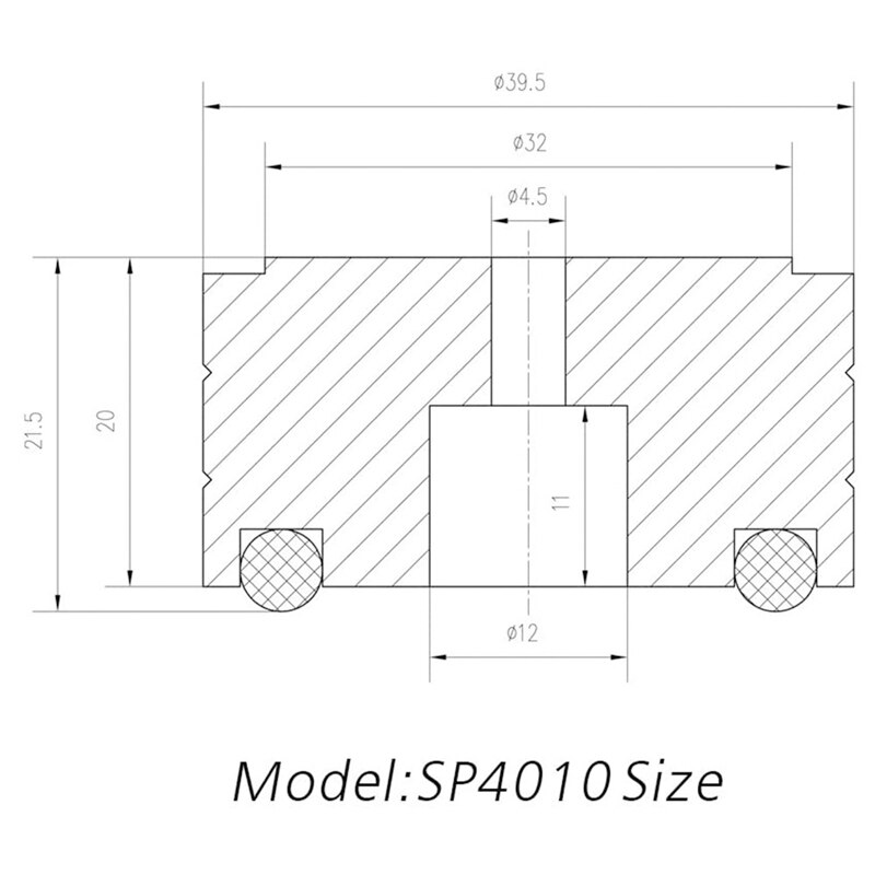 Fødder til pladespiller sølv lydhøjttalerstativ aluminium hifi forstærker højttaler isolationsstativ pladespiller dac fodpude 4 stk 40 x 20mm