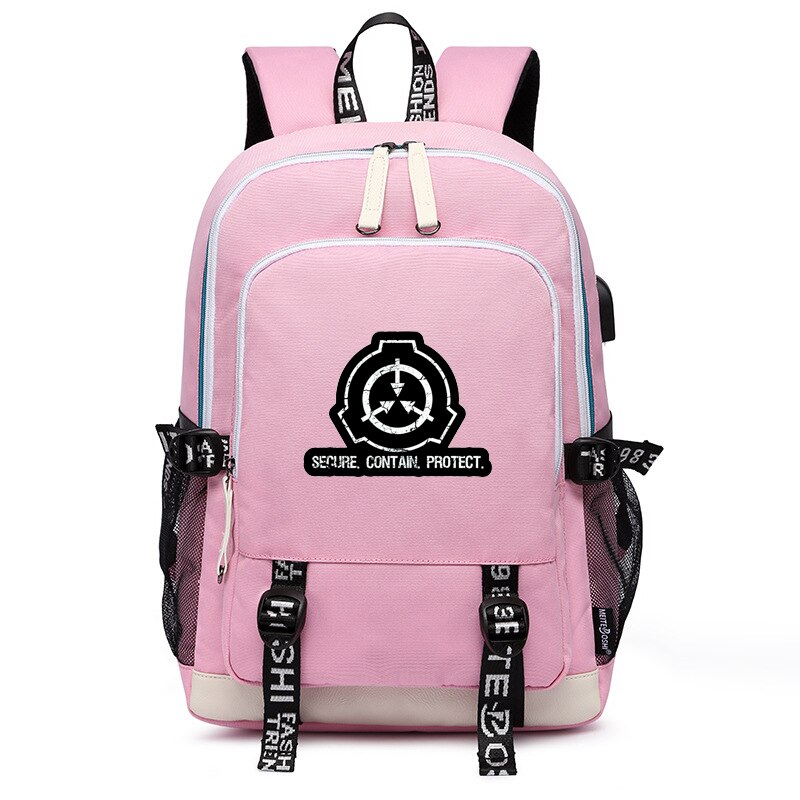 SCP Foundation Oxford Bookbag Large Travel Backpack Scp School Bags USB Charging Laptop Backpack Unisex Shoulder Bags Rugzak: 5