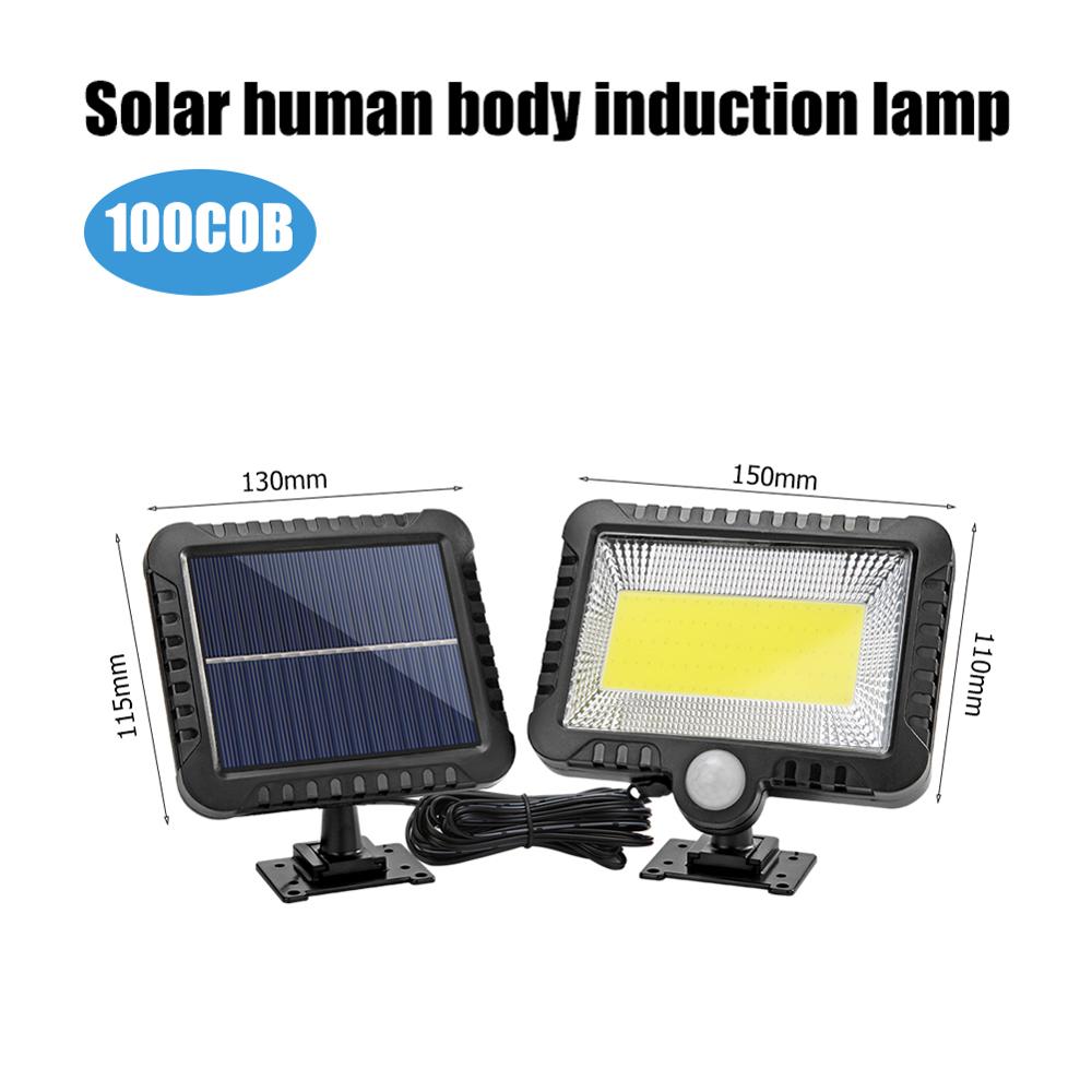 Outdoor Lighting COB 120 LED Solar light Garden decor Lamp Human Body Induction Light Waterproof Yard Street Light Wall lamp: COB 100LED B