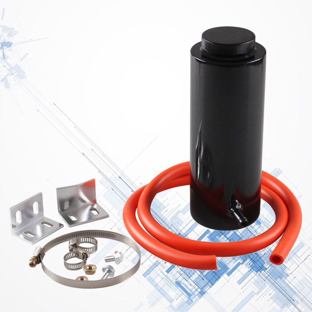 800ml Modification Coolant Overflow Tank Aluminum Coolant Reservoir Bottle Radiator Coolant Tank (Black): Default Title