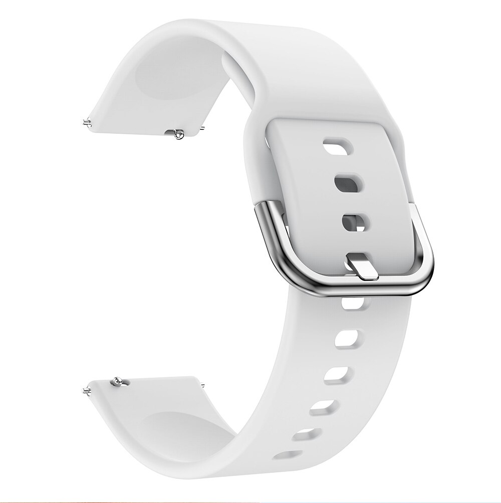 20Mm Siliconen Smartwatch Strap Voor Garmin Vivoactive 3 /3 Muziek/Vivomove Hr/Forerunner 245/245M 645 Ven Polsband Armband: WHITE