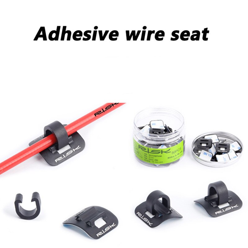 Bicycle Cables Housing Aluminum Cycling Shift Brake Guide Cable Tube Bike Oil Tube Fixed Clips C Shape Fixed Clamp Frame Buckle