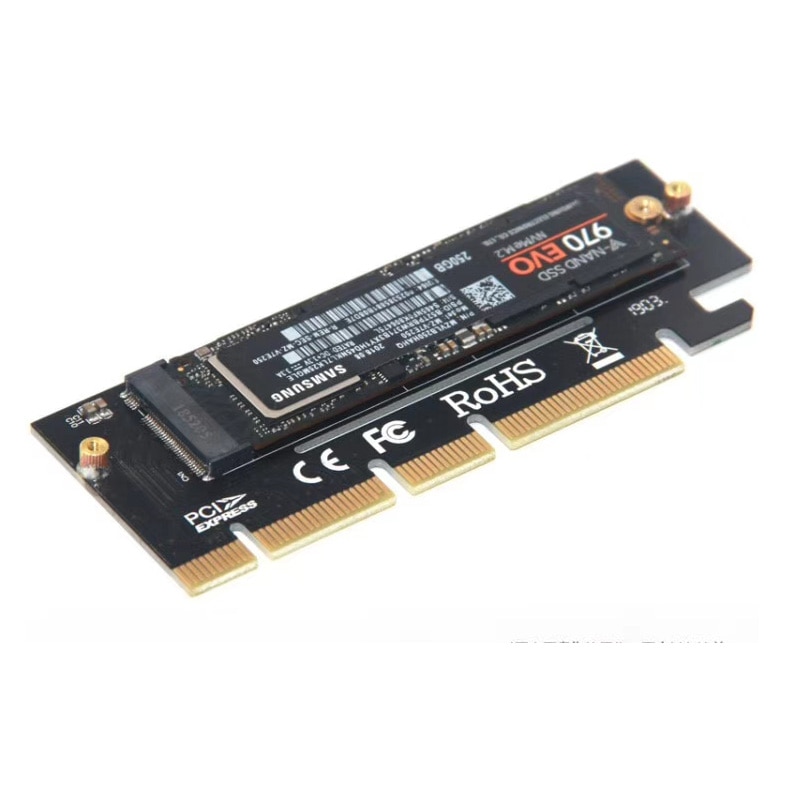 Adaptador M.2 NVME Raiser PCIE a M2, indicador LED para ranura PCI Express GEN3, Compatible con PCIE X16 X8 X4, 2230-2280 M2 SSD