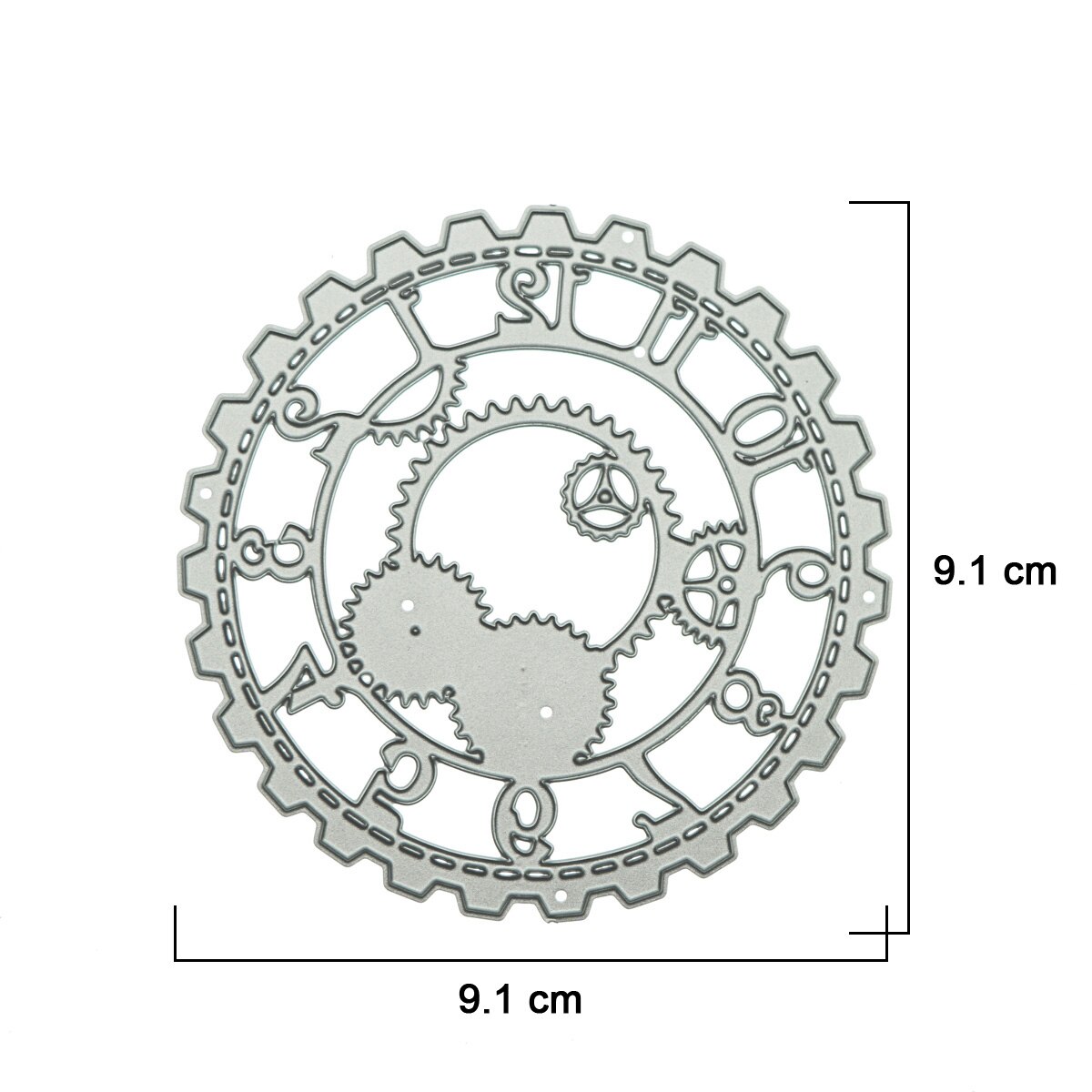 Steampunk Gear Clock Face Pattern Metal Cutting Dies Scrapbooking DIY Photo Album Clipart Decorating Paper Cutter Die Mold