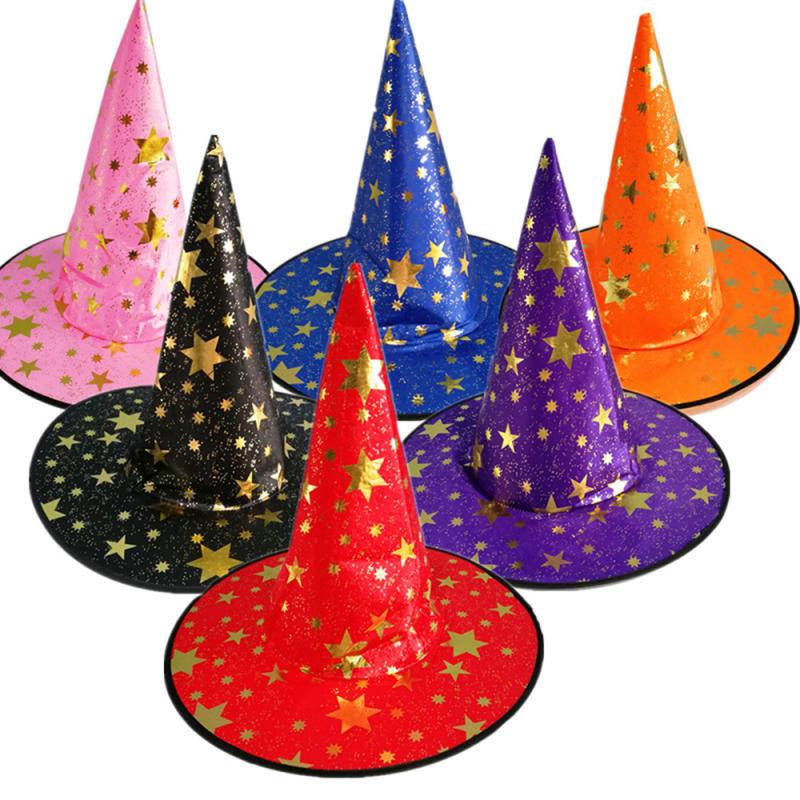 Halloween Witch Hats Masquerade Wizard Top Hat Party Cap Cosplay Costume Halloween Fancy Dress Decor for Adults Children