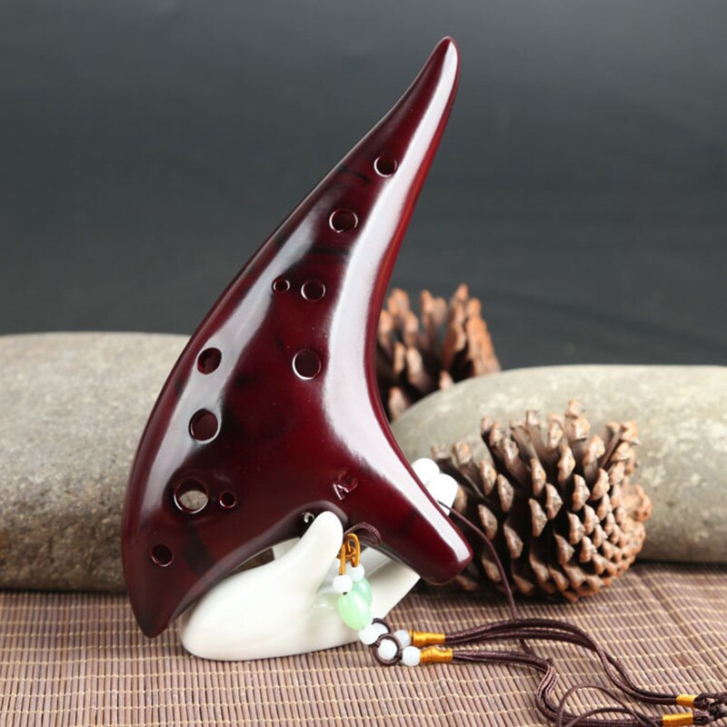 12 Gaten Keramische Gerookte Ocarina Fluit Gerookte Burn Submarine Stijl Muziekinstrument Muziek Lover Beginner Instrument Hv