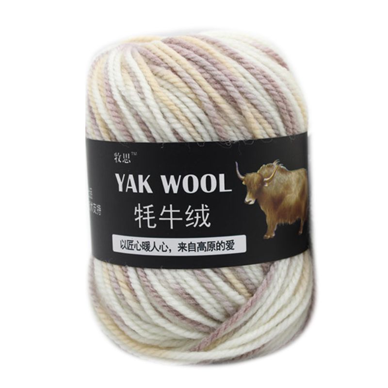 30 farver 100g kunstig yak uldtråd kamgarn garn håndstrikket hæklet medium tyk diy håndværk til tørklæde hat sweater: 6 ee 703452- cc