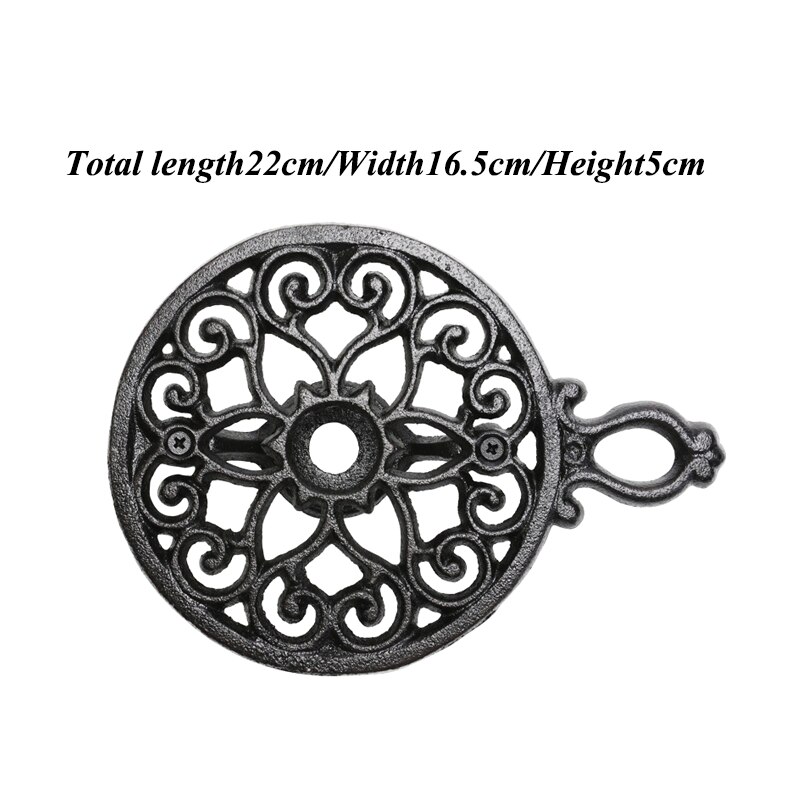 Candle Holder Glass Teapot Warm Base Cast Iron Tea Stove Coffee Milk Wine Heating Warmer Base Vintage Crafts Teaware: Style A