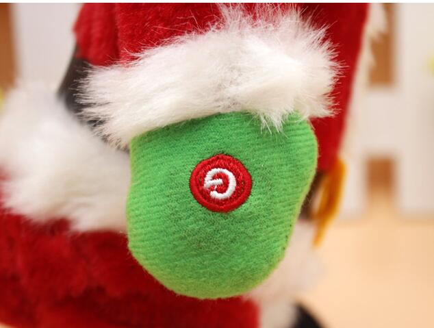 Jul elektriska jultomten leksaker dynamisk skakande musik elektrisk docka leksaker juldekorationer