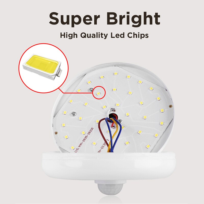 Moderne LED-deckenleuchte PIR Bewegung Sensor Decke Lampe 20W 30W 40W Clever Heimat Leben Sensor Licht flure Flur AC85-265V