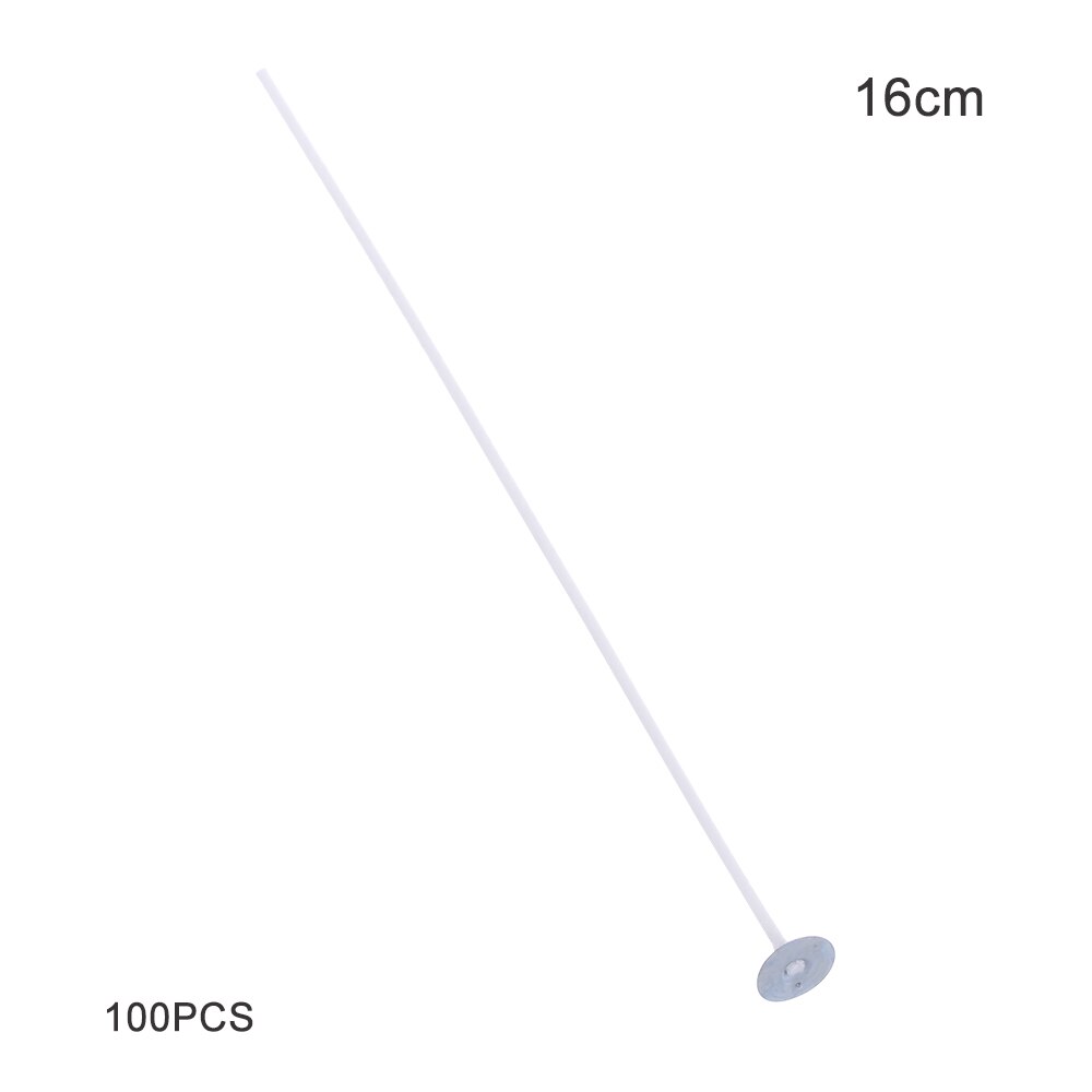 100 stk 2.6/6/10/12/16cm til å lage lavrøyk naturlig stearinvoks voks bomullskjerne håndlaget tilbehør røykfrie materialer: 16cm(100 stk)