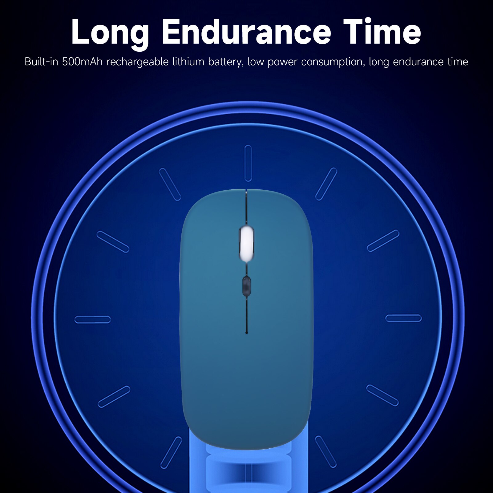 2.4G Bluetooth Wireless Mouse Dual mode Mute Office Computer Mouse O3-gear Adjustable DPI Built-in Rechargeable Lithium Battery