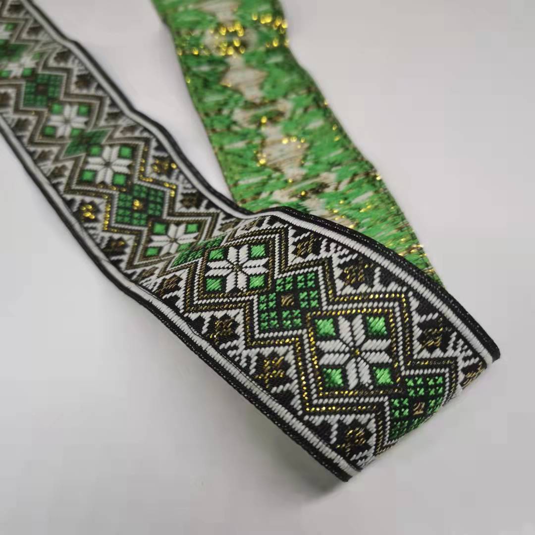 Jacquard Gewebt Band Streifen Ethnischen Gürtel 32mm Breit 7 Hof Hund Gurtband DIY trimmen: 6