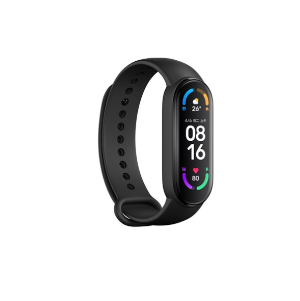 100% Originele Xiaomi Mi Band 6 Band Accessoire Siliconen Polsband Vervanging Zachte Tpu Xiaomi Armband 5 Kleur Voor Miband 6: Black